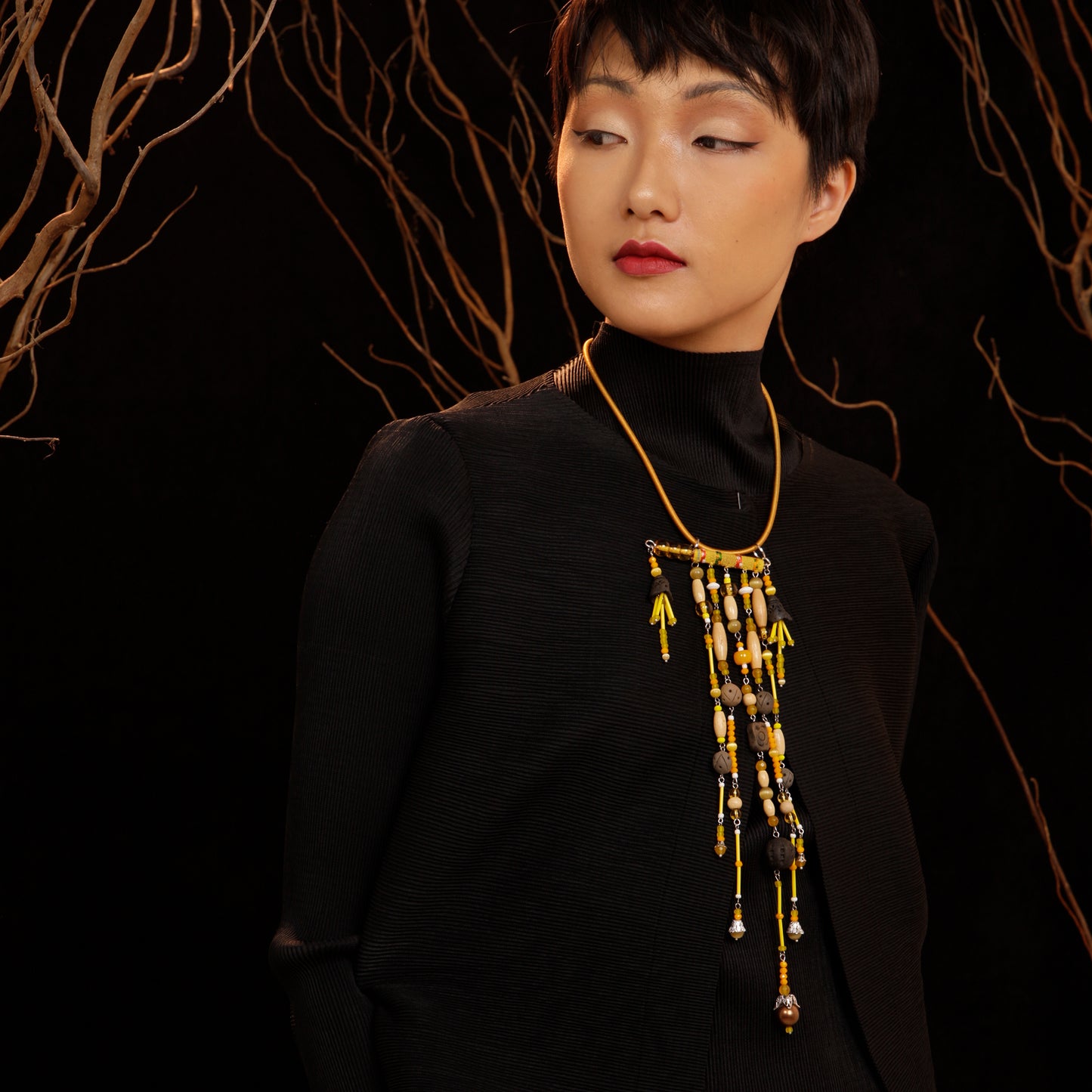theMay | Po Inu Nagar Collection | Vòng cổ thổ cẩm Chăm dệt tay Vòng cổ Đất Mẹ