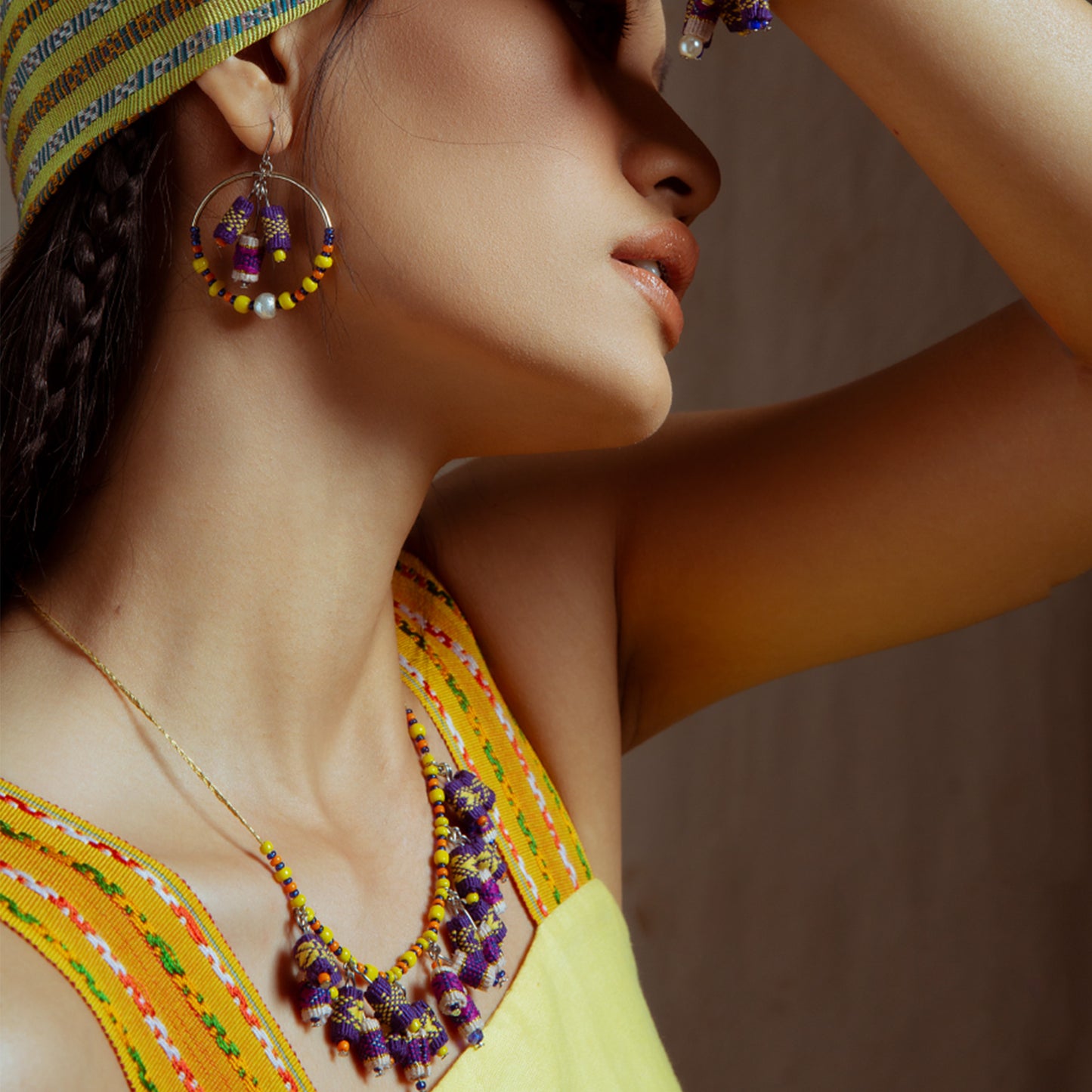 theMay | Sunshine & Moonlight Collection | Bộ phụ kiện thổ cẩm Ba-na dệt tay Leng Keng