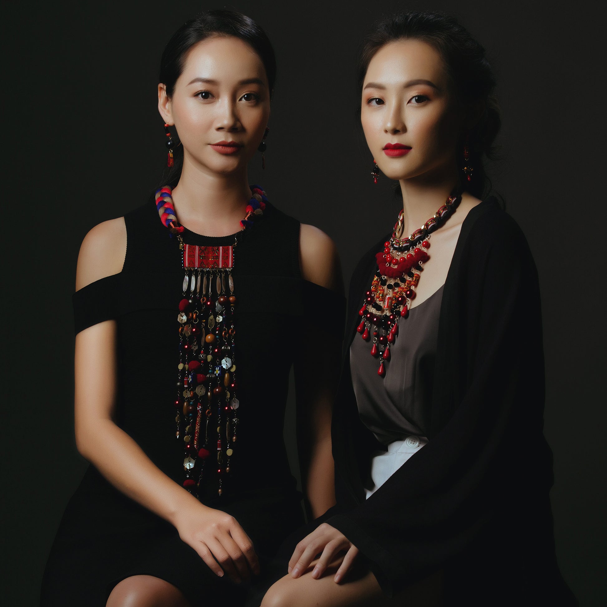 theMay | Root Collection | Vòng cổ thổ cẩm Chăm Peach Blossom