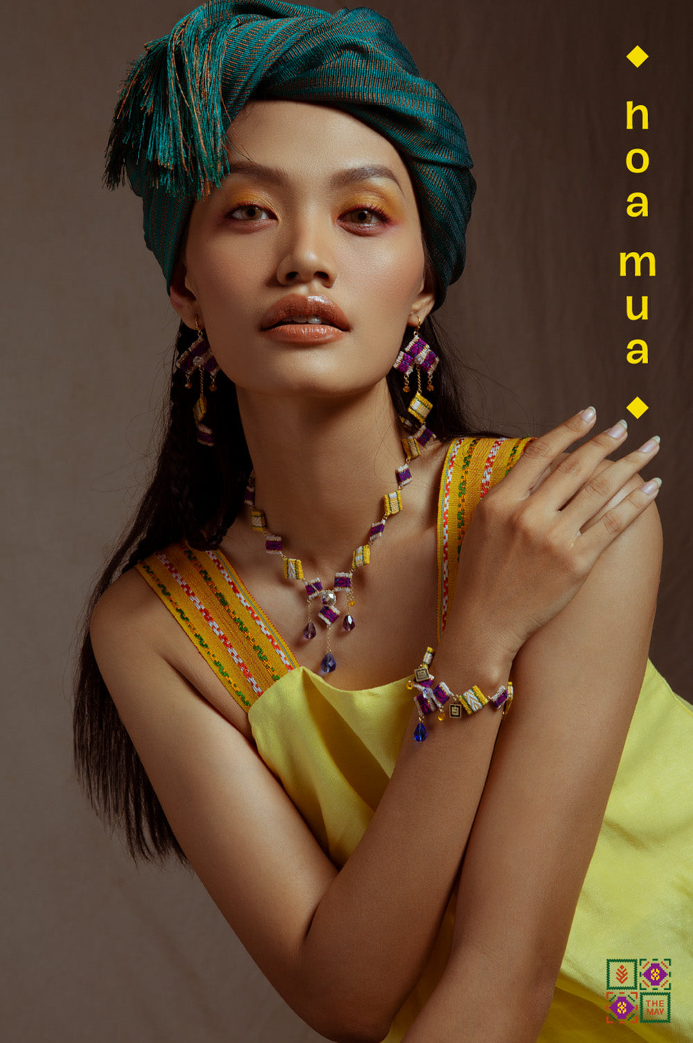 theMay | Sunshine & Moonlight Collection | Bộ phụ kiện thổ cẩm Ba-na dệt tay Hoa Mua