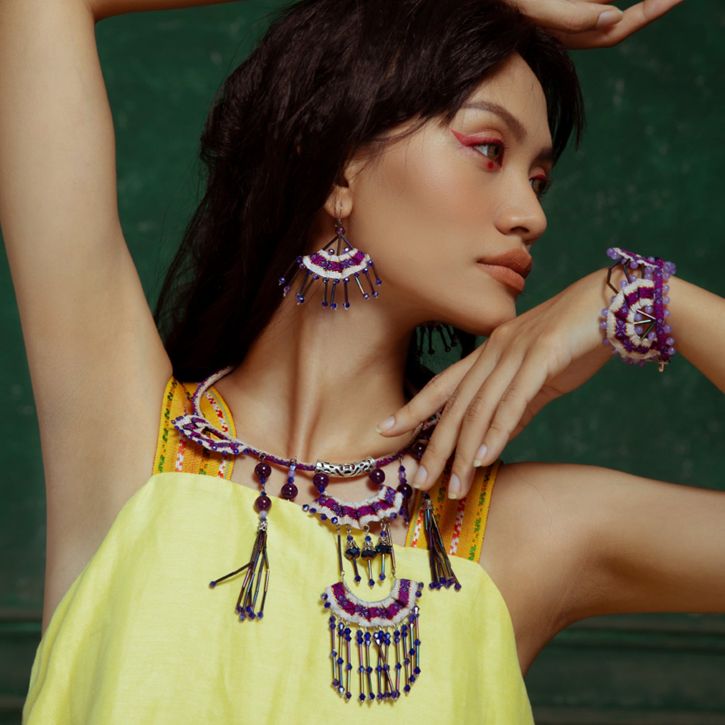 theMay | Sunshine & Moonlight Collection | Bộ phụ kiện thổ cẩm Ba-na dệt tay Ươm Mầm