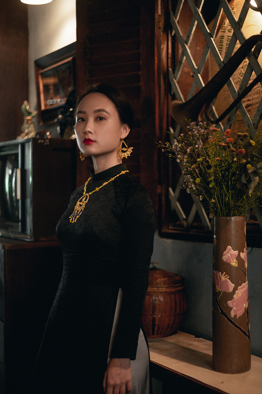 theMay | Sunshine & Moonlight Collection | Bộ phụ kiện thổ cẩm Ba-na dệt tay Lúa chín