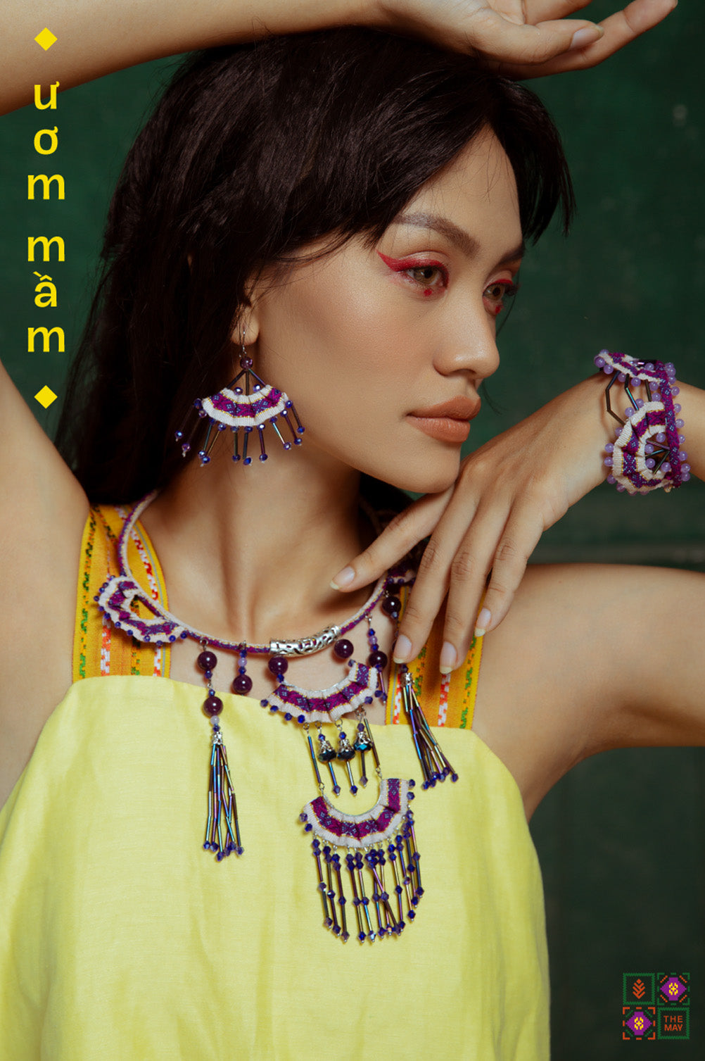 theMay | Sunshine & Moonlight Collection | Bộ phụ kiện thổ cẩm Ba-na dệt tay Ươm Mầm