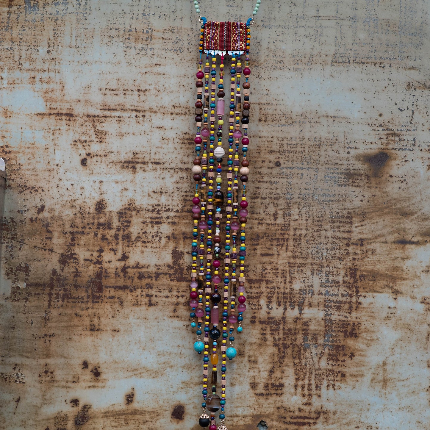 theMay | Ariya Bilan Collection | Vòng cổ thổ cẩm Chăm Rainbow