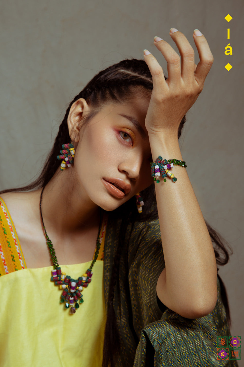 theMay | Sunshine & Moonlight Collection | Bộ phụ kiện thổ cẩm Ba-na dệt tay Lá