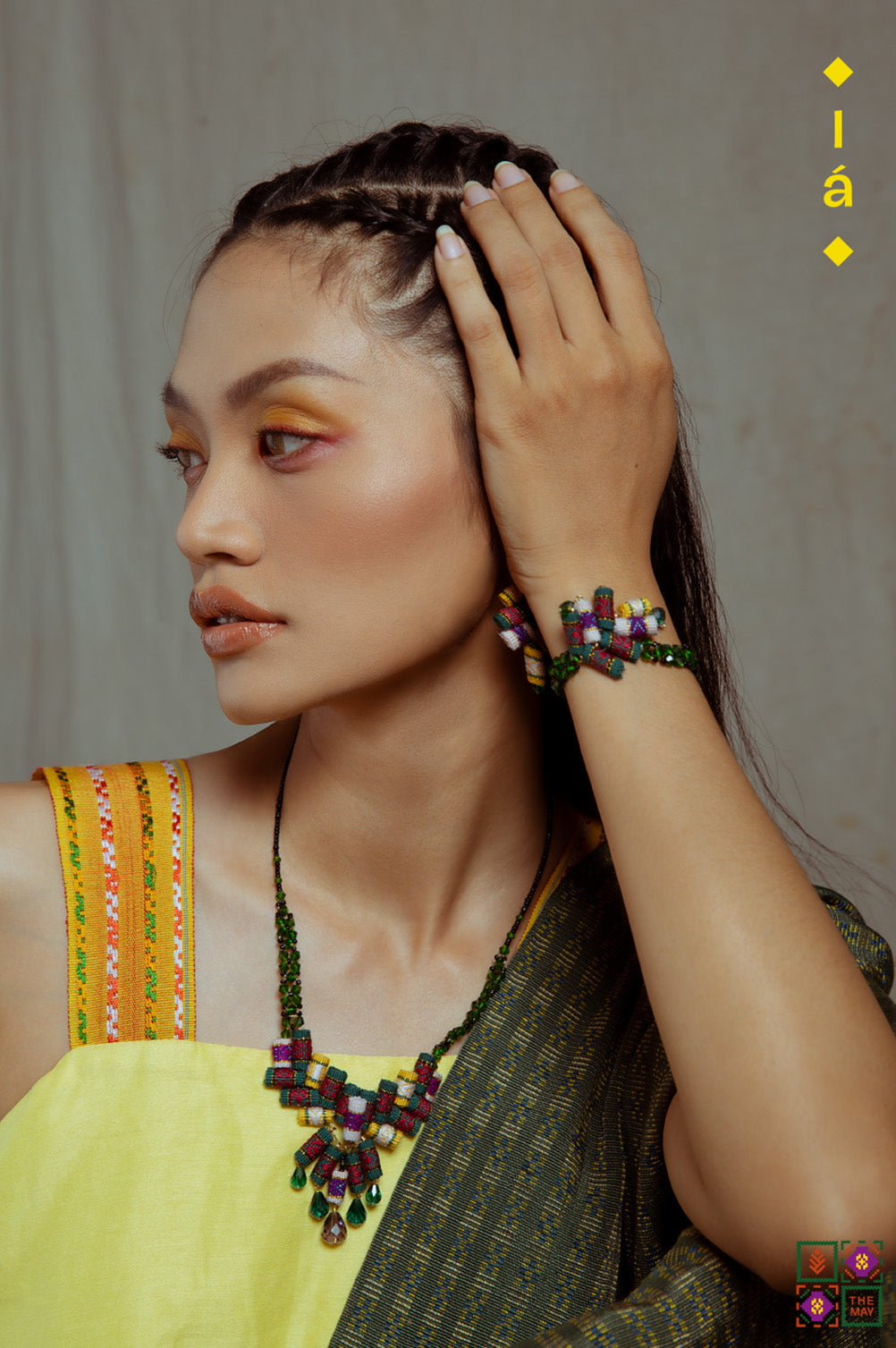 theMay | Sunshine & Moonlight Collection | Bộ phụ kiện thổ cẩm Ba-na dệt tay Lá