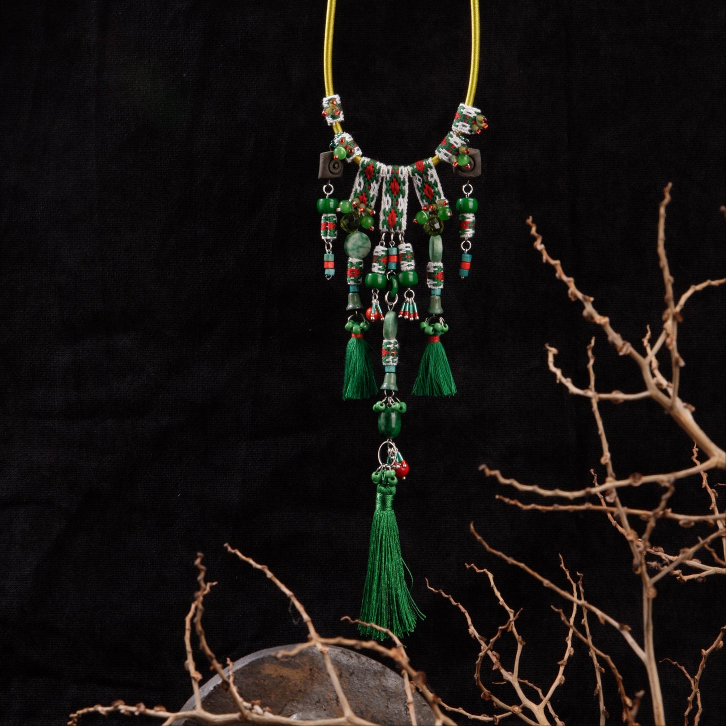 theMay | Po Inu Nagar Collection | Vòng cổ thổ cẩm Chăm dệt tay Vòng cổ Lịch Sử