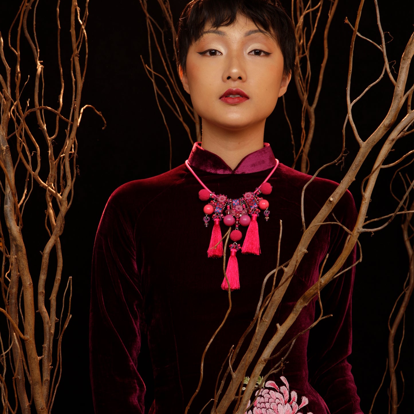 theMay | Po Inu Nagar Collection | Vòng cổ thổ cẩm Chăm dệt tay Vòng cổ Khởi Sắc