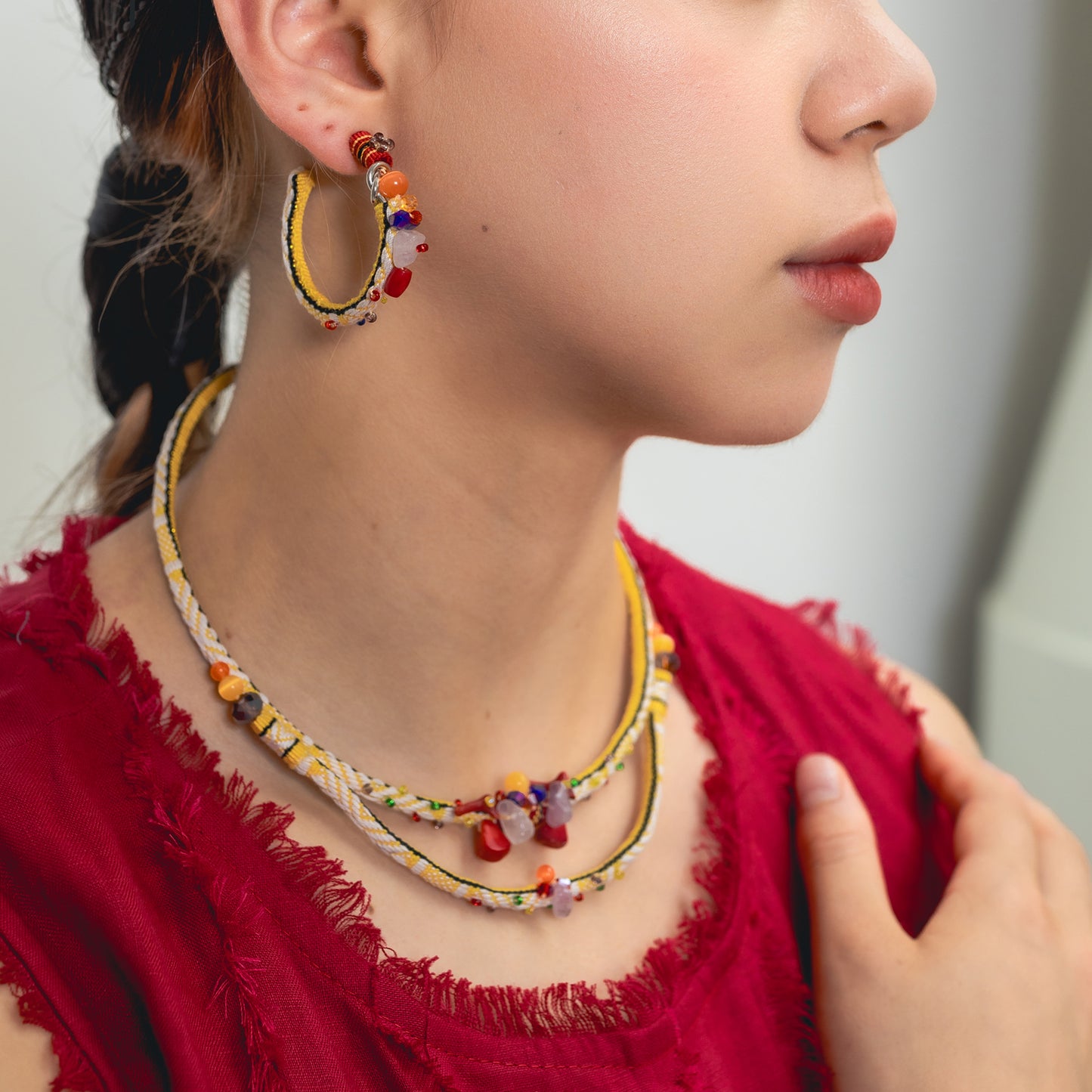 theMay | Chrul Kâl Collection | Bộ phụ kiện thổ cẩm Ba-na dệt tay Mai