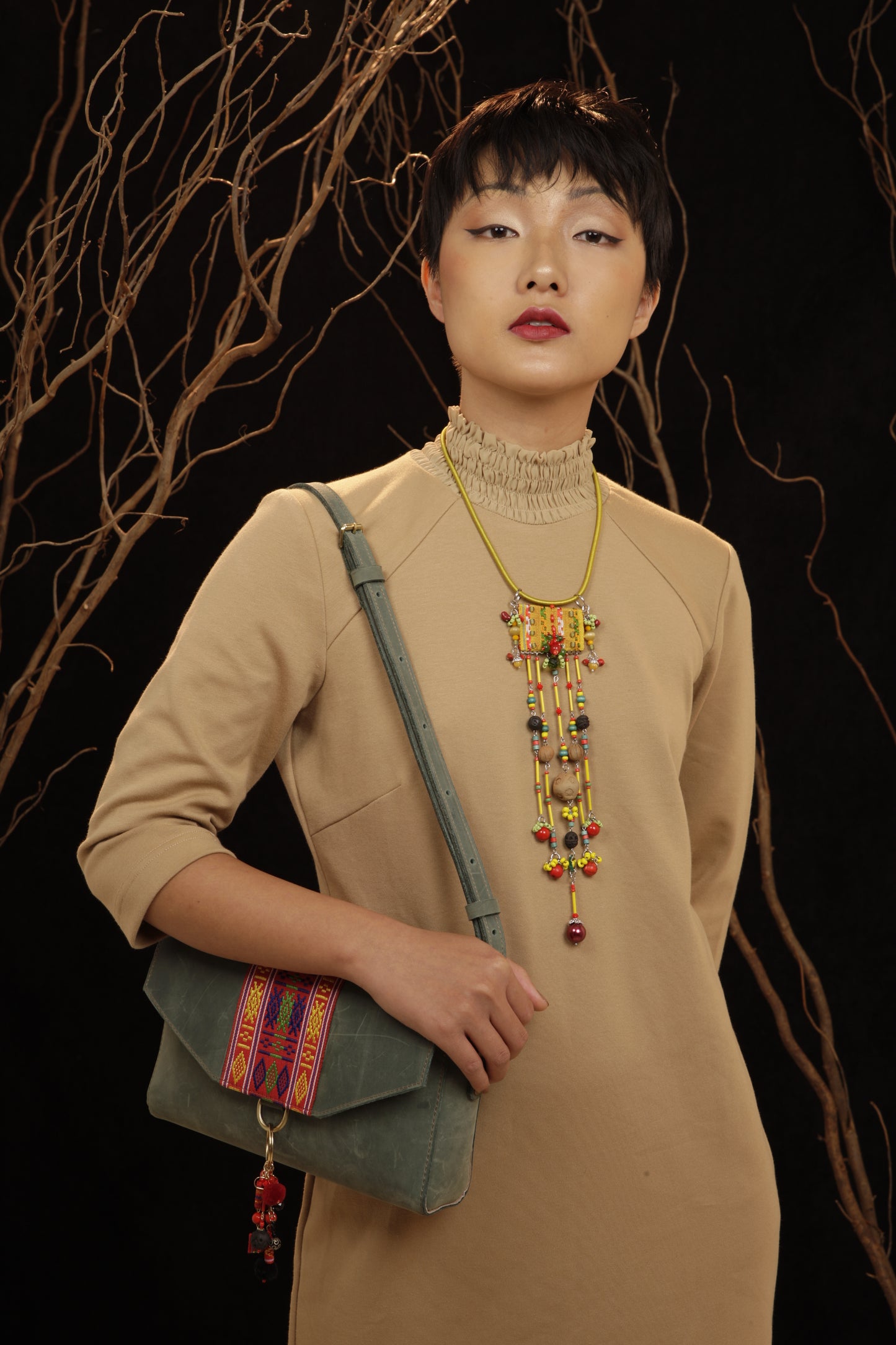 theMay | Po Inu Nagar Collection | Vòng cổ thổ cẩm Chăm dệt tay Vòng cổ Gia Truyền