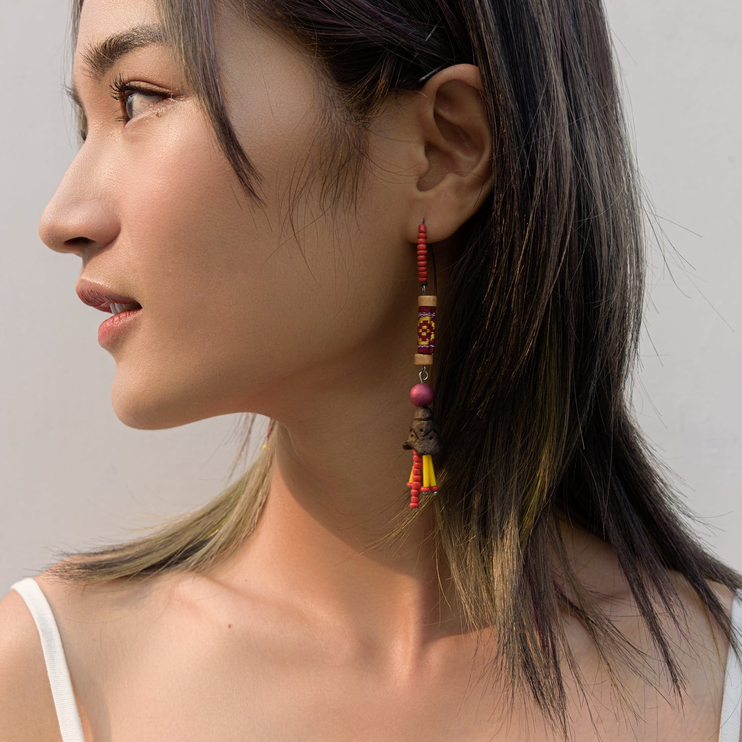 theMay | Po Inu Nagar Collection | Hoa tai thổ cẩm Chăm dệt tay Hoa tai Sét