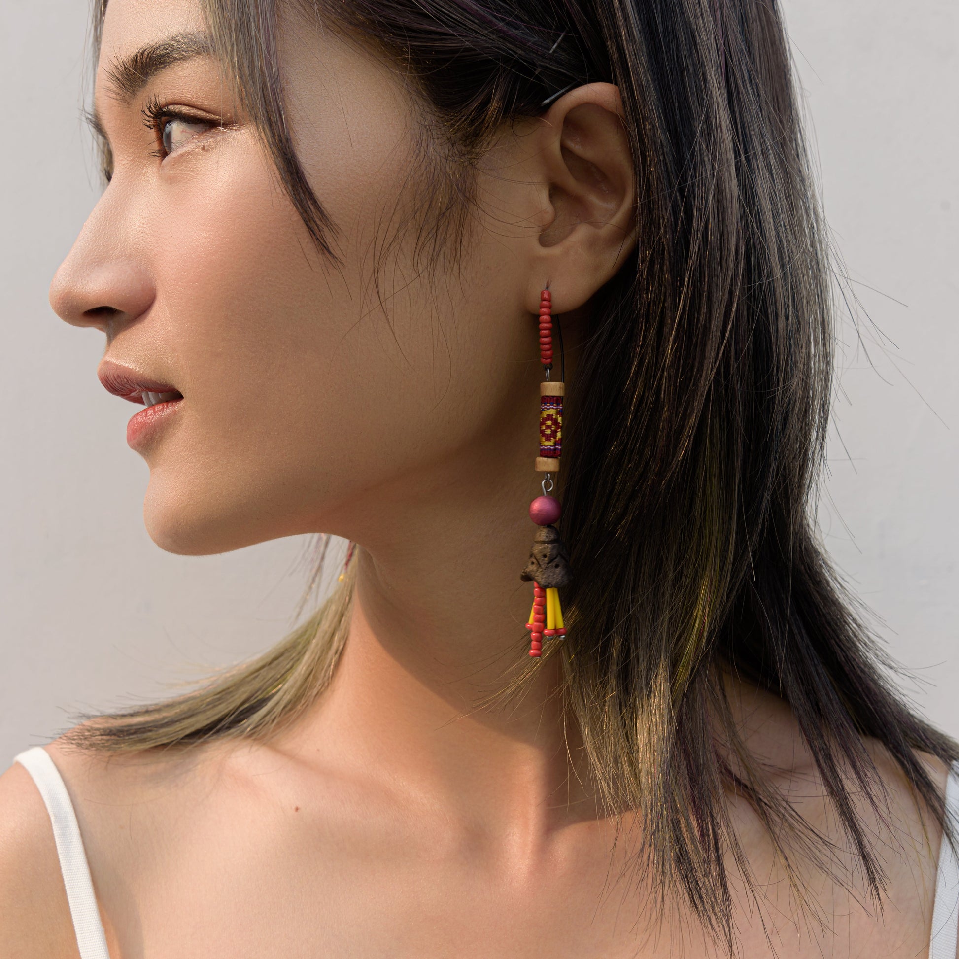 theMay | Po Inu Nagar Collection | Hoa tai thổ cẩm Chăm dệt tay Hoa tai Sét
