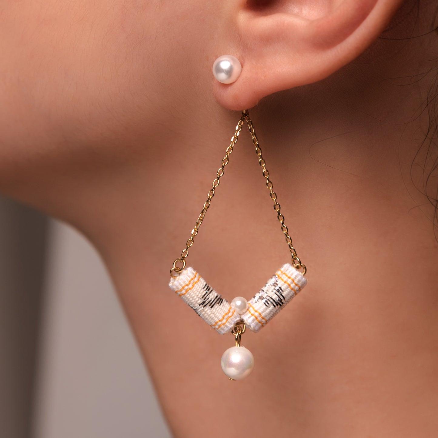 theMay | Biển Cả Collection | Hoa tai thổ cẩm Chăm dệt tay Cát