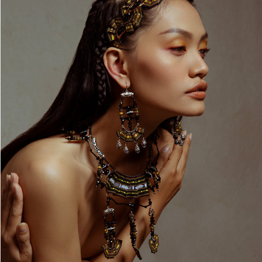 theMay | Sunshine & Moonlight Collection | Bộ phụ kiện thổ cẩm Ba-na dệt tay Bão