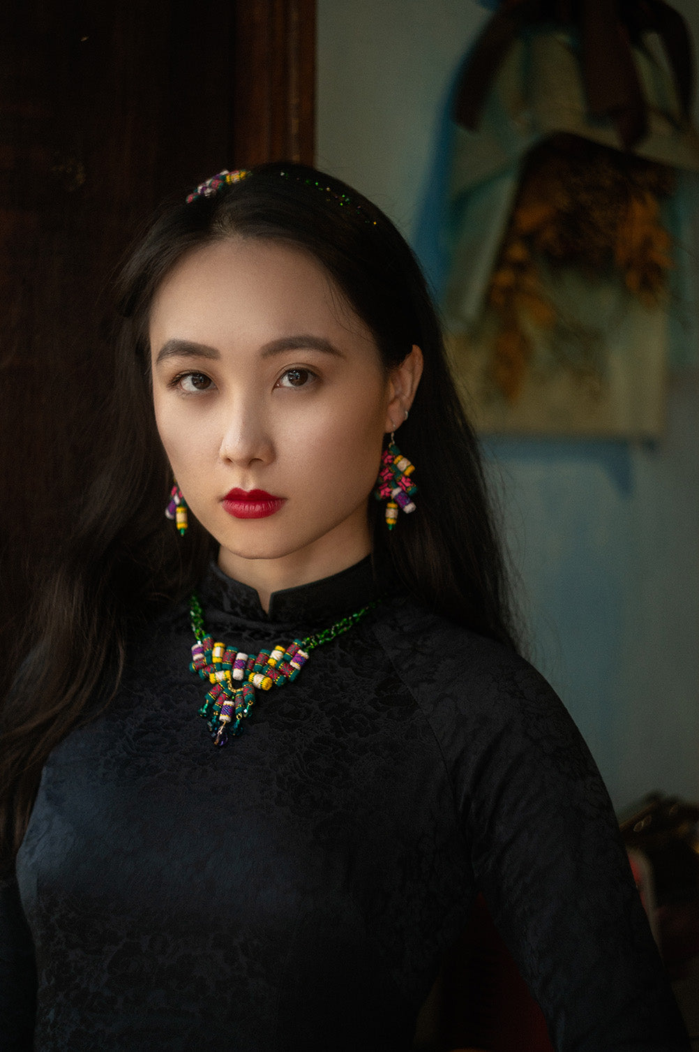 theMay | Sunshine & Moonlight Collection | Bộ phụ kiện thổ cẩm Ba-na dệt tay Lá
