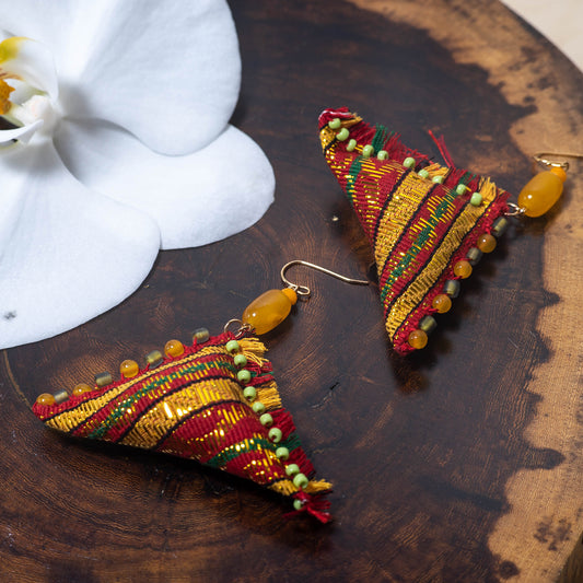 theMay | Ariya Bilan Collection | Hoa tai thổ cẩm Chăm Triad