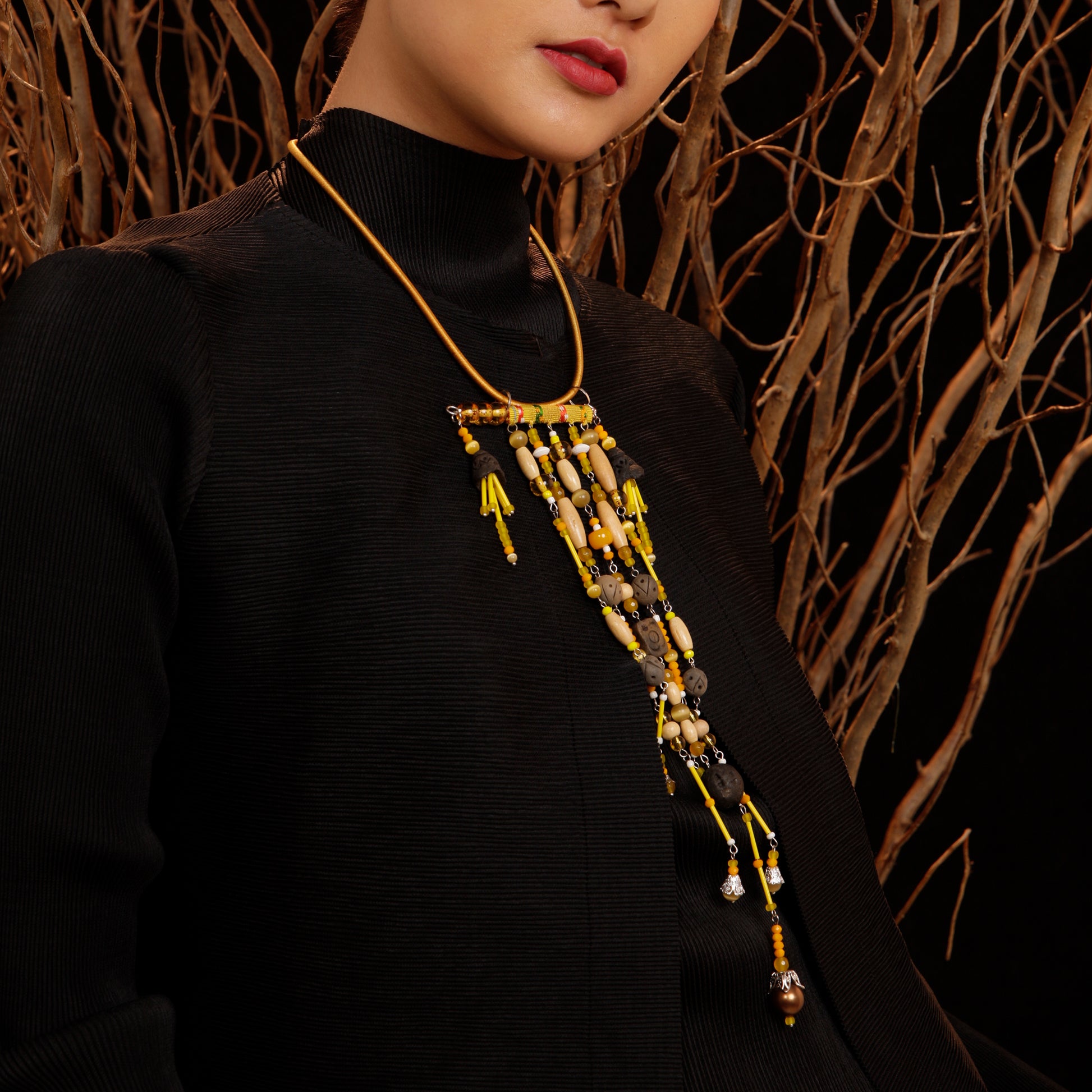 theMay | Po Inu Nagar Collection | Vòng cổ thổ cẩm Chăm dệt tay Vòng cổ Đất Mẹ