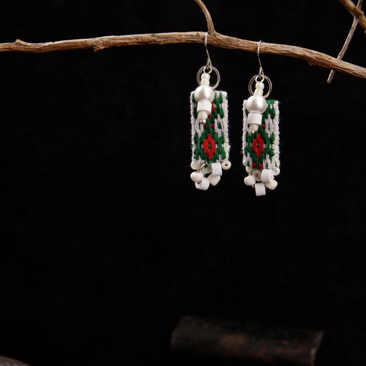theMay | Po Inu Nagar Collection | Hoa tai thổ cẩm Chăm dệt tay Hoa tai Di Sản