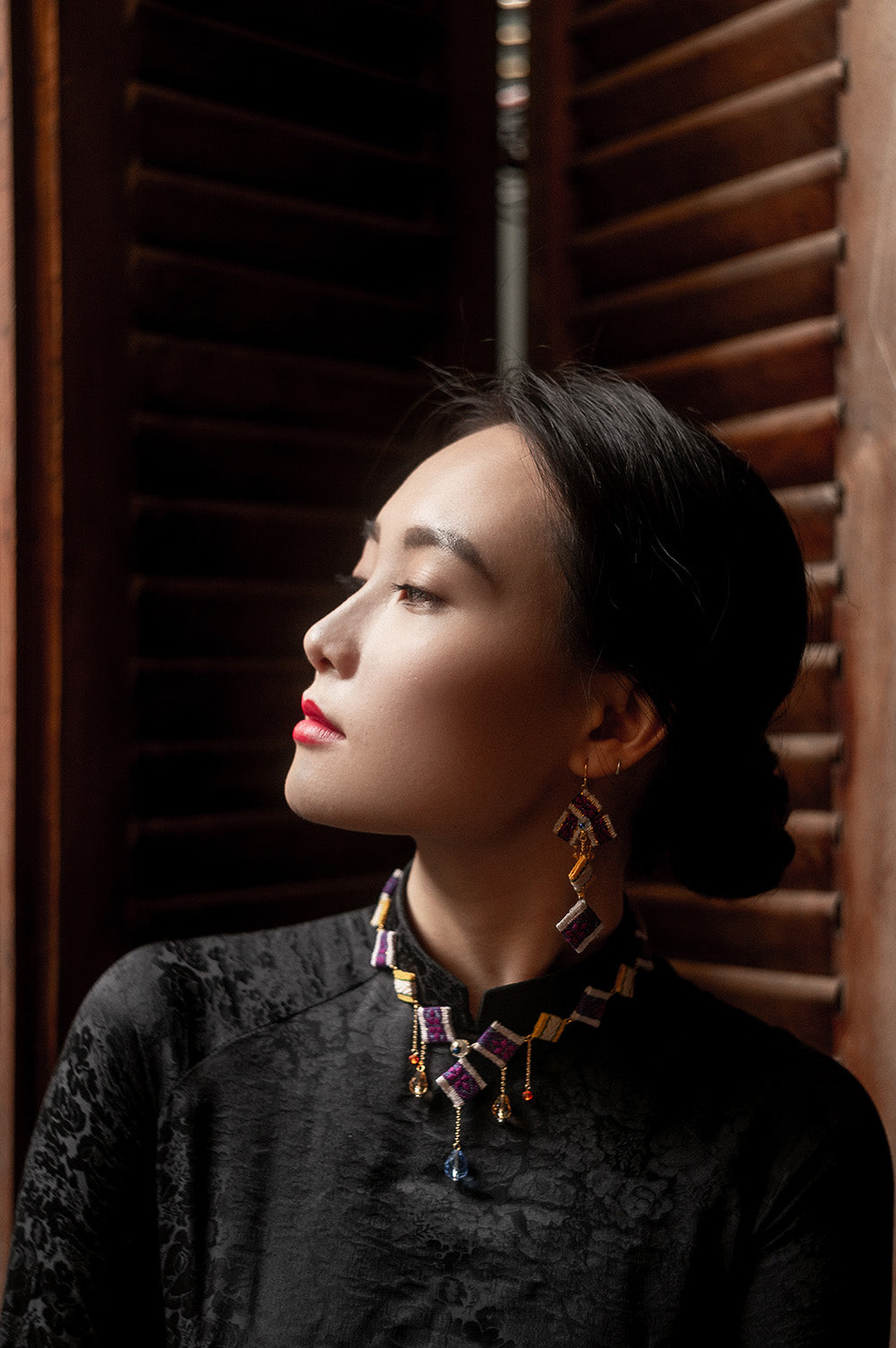 theMay | Sunshine & Moonlight Collection | Bộ phụ kiện thổ cẩm Ba-na dệt tay Hoa Mua