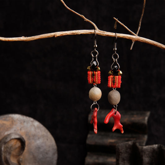 theMay | Po Inu Nagar Collection | Hoa tai thổ cẩm Chăm dệt tay Hoa tai Cảm Hứng