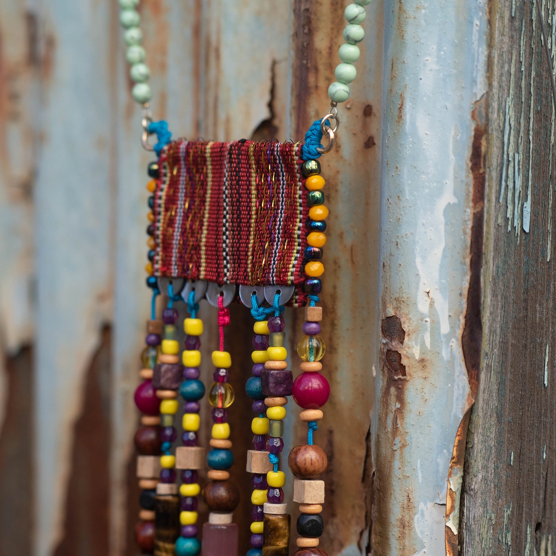theMay | Ariya Bilan Collection | Vòng cổ thổ cẩm Chăm Rainbow