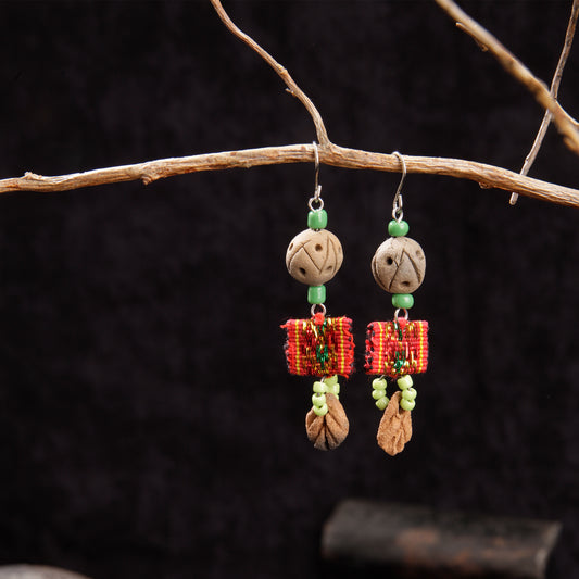 theMay | Po Inu Nagar Collection | Hoa tai thổ cẩm Chăm dệt tay Hoa tai Nảy Mầm