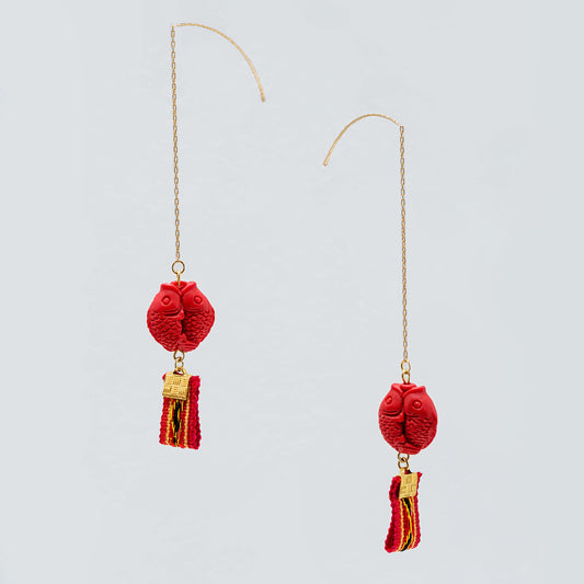 theMay | Root Collection | Hoa tai thổ cẩm Chăm Pisces