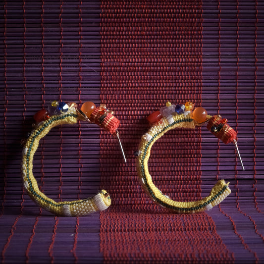 theMay | Chrul Kâl Collection | Hoa tai thổ cẩm Ba-na dệt tay Mai
