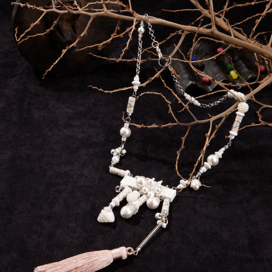 theMay | Po Inu Nagar Collection | Vòng cổ thổ cẩm Chăm dệt tay Hoa tai Sợi