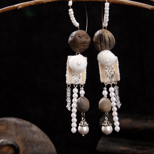 theMay | Po Inu Nagar Collection | Hoa tai thổ cẩm Chăm dệt tay Hoa tai Tiếp Nối