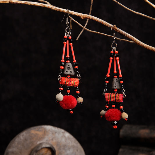 theMay | Po Inu Nagar Collection | Hoa tai thổ cẩm Chăm dệt tay Hoa tai Thế Hệ