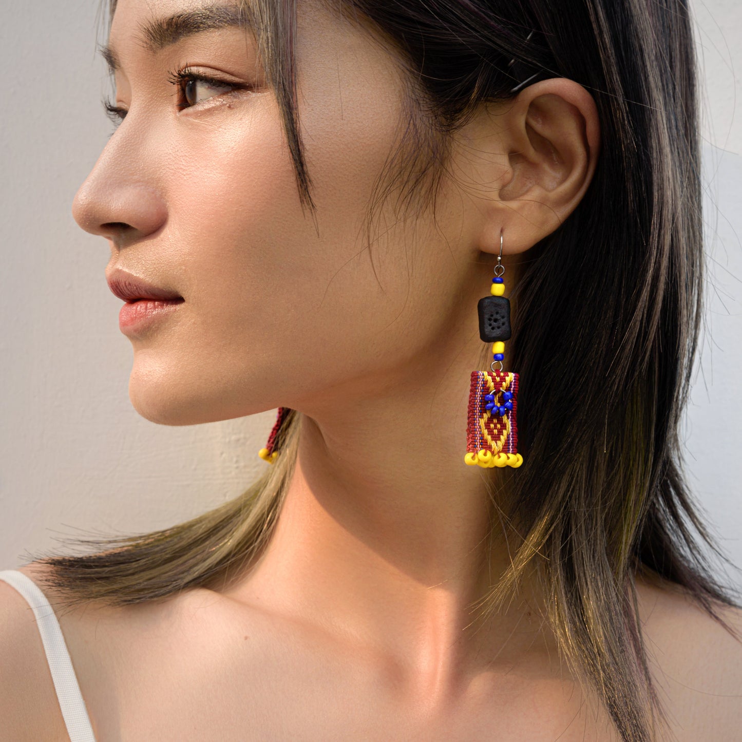 theMay | Po Inu Nagar Collection | Hoa tai thổ cẩm Chăm dệt tay Hoa tai Phục Hưng